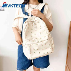 Floral Printed Backpack for Women Travel Large Capacity