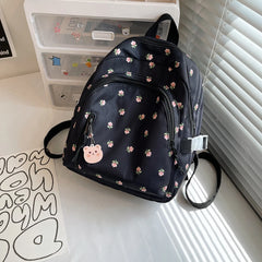 Floral Women Backpacks Mini College Student School Bags for Girl Teenager
