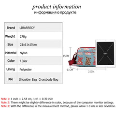 Flower Pattern Small Ladies Shoulder Bag High Nylon Women's Bag