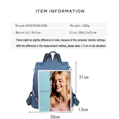 Flower Pattern Women's Anti Theft Backpack High Nylon Ladies Bag
