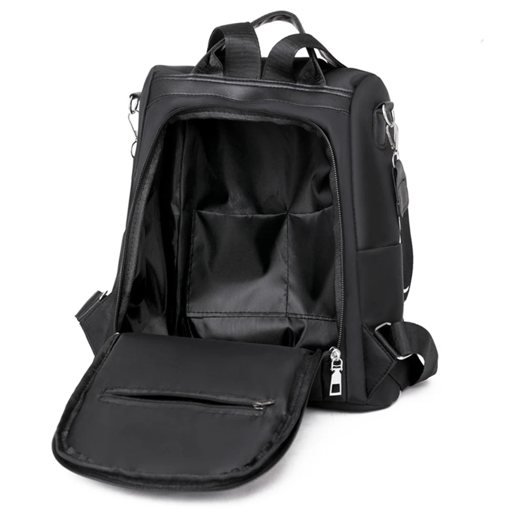 Flower Pattern Women's Anti Theft Backpack High Nylon Ladies Bag