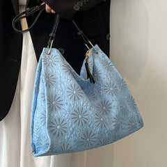 Flower Women's Shopper Bag High Capacity Shoulder Messenger Bags for Women