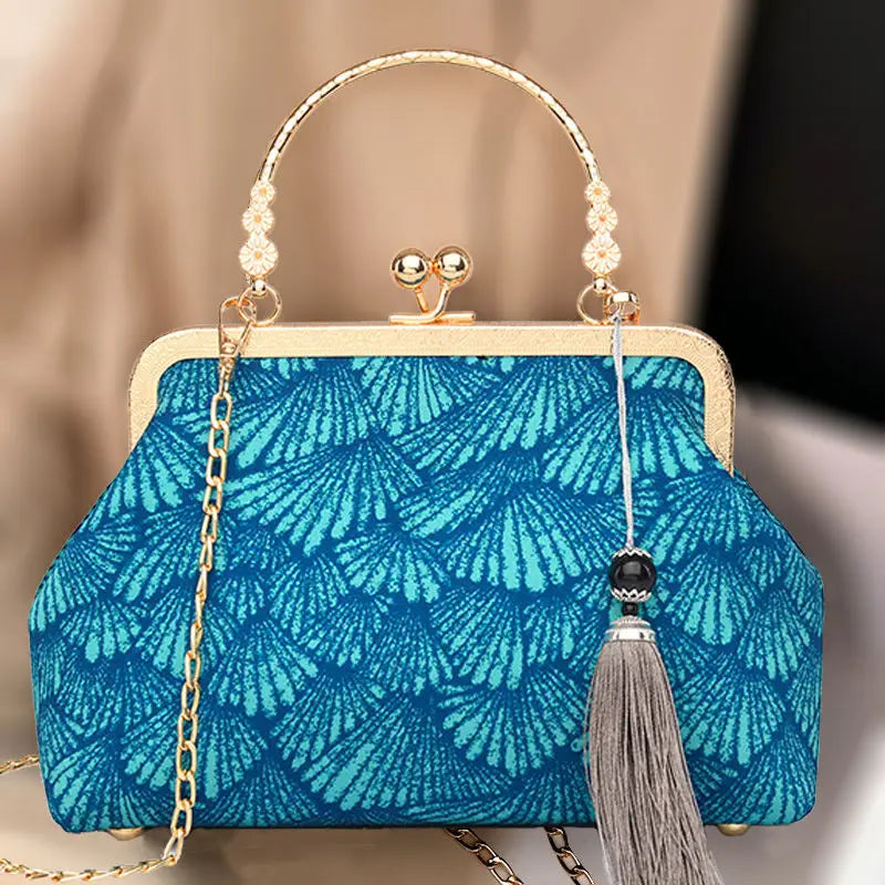 Chinese Style Flowers Crossbody Bag for Women Handbags