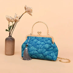 Chinese Style Flowers Crossbody Bag for Women Handbags