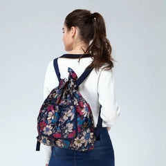 Large Capacity Foldable Travel Backpack Drawstring Tote Bag