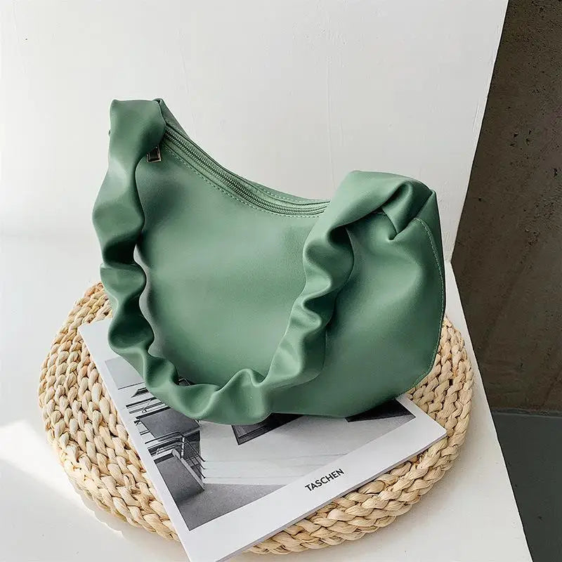 Casual Cloud Bag Soft PU Shoulder Bag for Women Summer Handbag