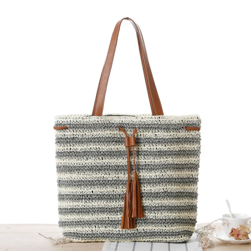 Women Big Size Handbag Casual Flower Printing Canvas Shoulder Bag