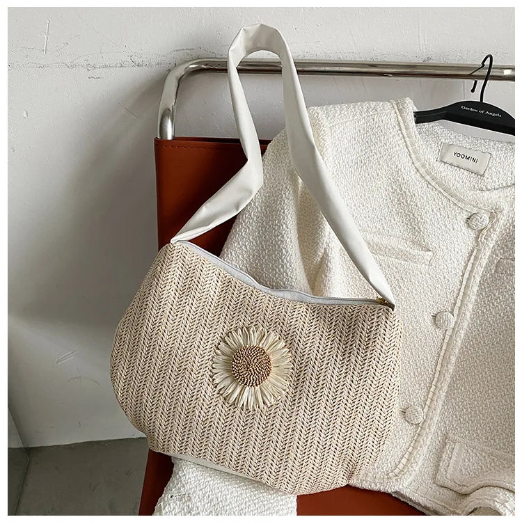 Women Big Size Handbag Tote Casual Flower Printing Canvas Graffiti Shoulder Bag