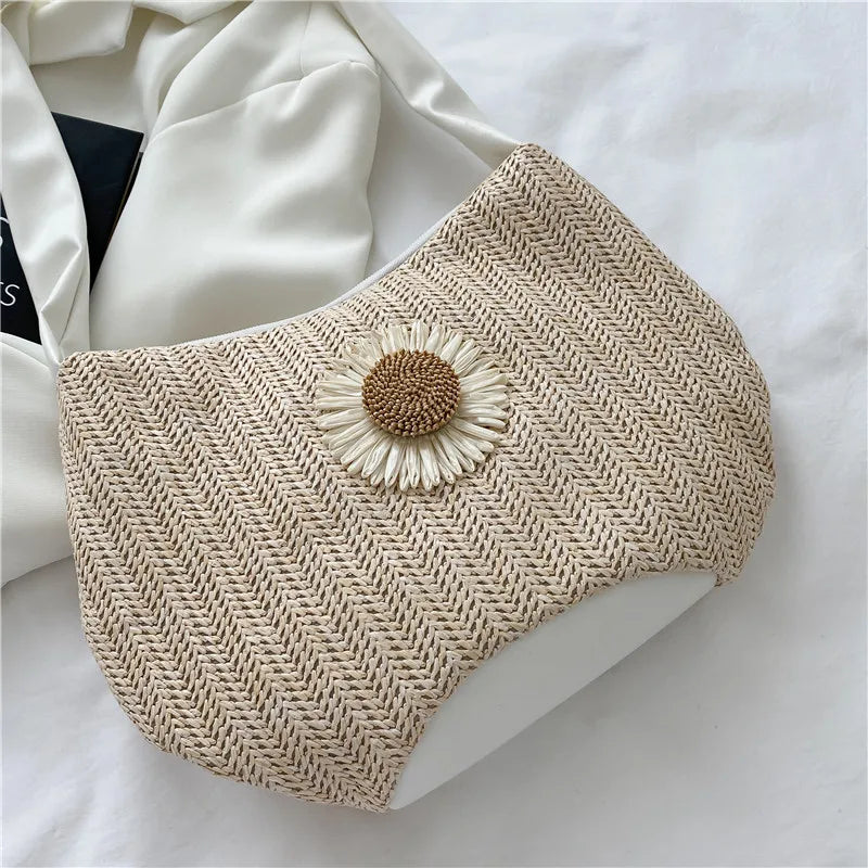 Women Big Size Handbag Tote Casual Flower Printing Canvas Graffiti Shoulder Bag