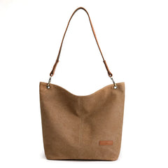 Women Big Size Canvas Handbag Tote Flower Printing Shoulder Bag