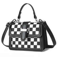 Women'S Plaid Crossbody Handbag Messenger Flap Bag