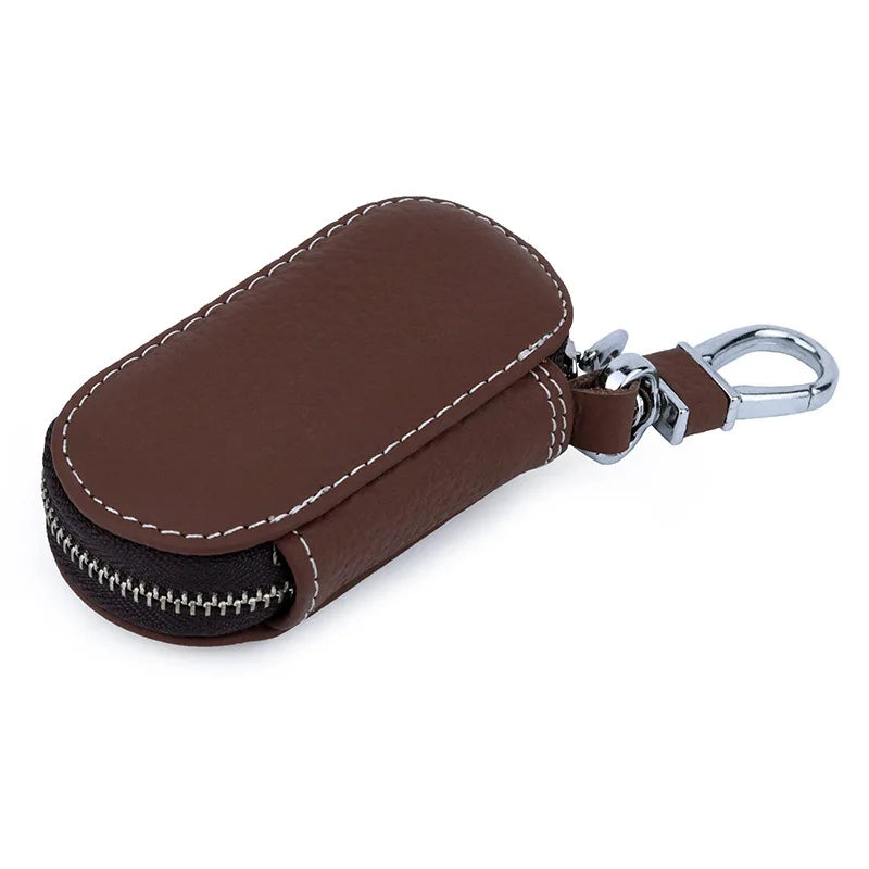 Leather Car Key Wallets Men And Women Housekeeper Keys Organizer