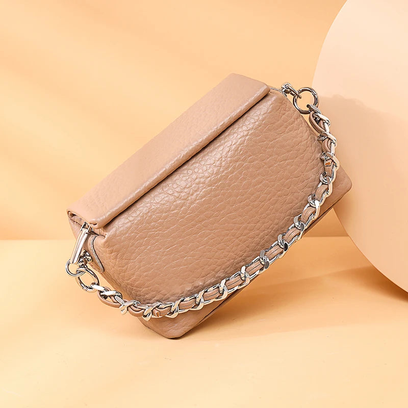 Leather Shoulder Bag Women Crossbody Chain Small Handbags