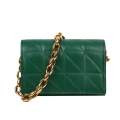 Geometric Pattern Shoulder Bag Acrylic Chain Small Flap Handbag