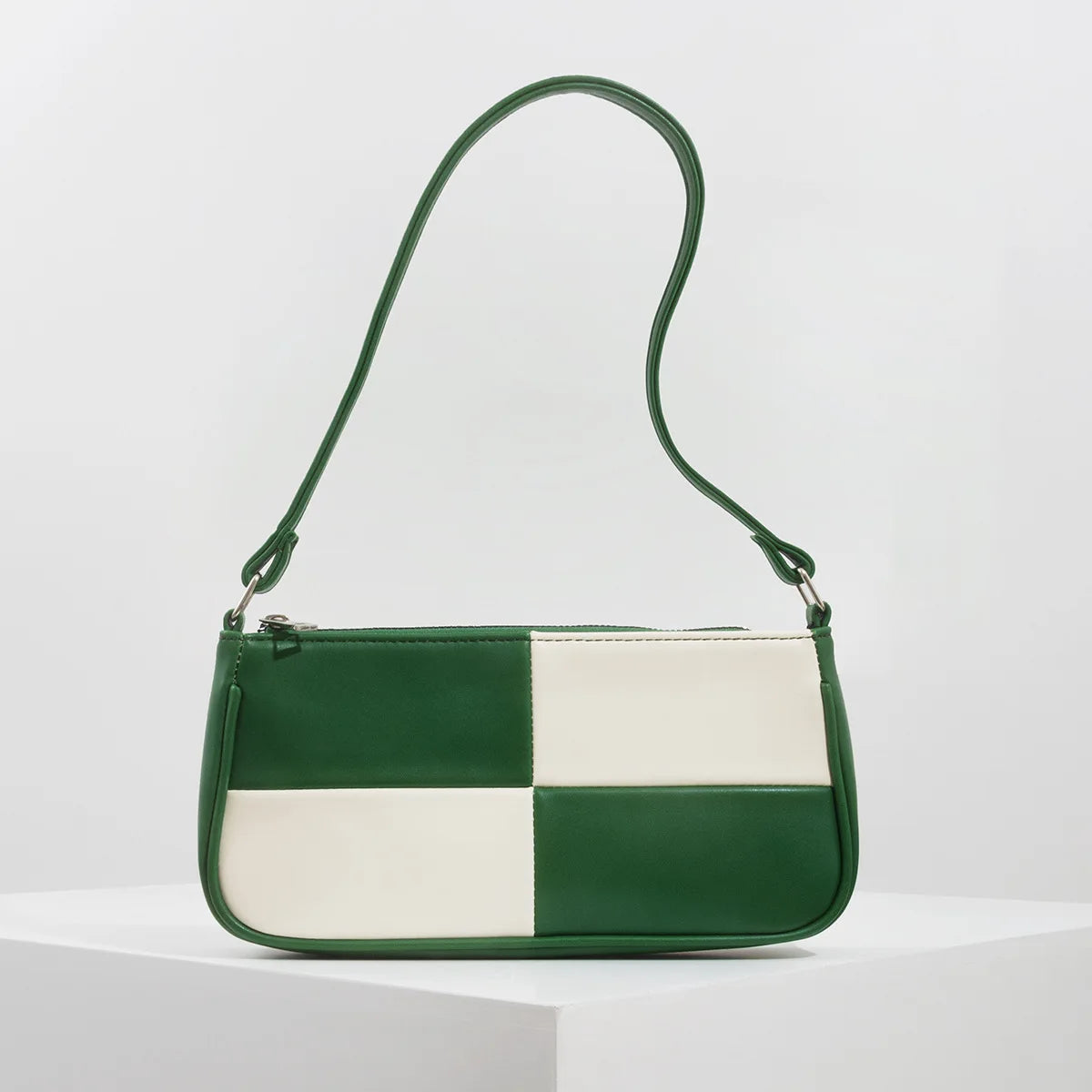 Plaid PU Leather Women Bags Casual Shoulder Bag Totes