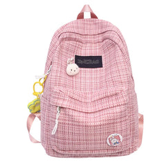 Girl College School Bag Stripe Backpack Casual Women Packbags