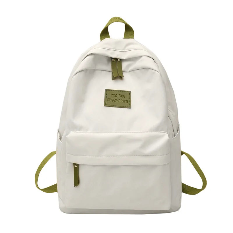 Striped Women's Casual Backpack for College School Teenage Travel