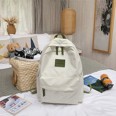 Striped Women's Casual Backpack for College School Teenage Travel