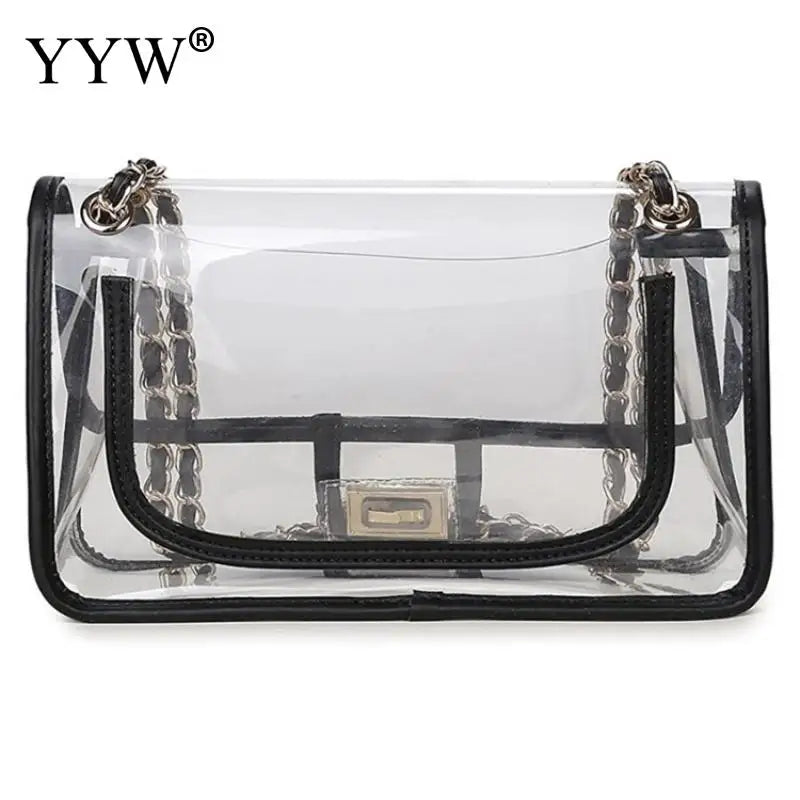 Transparent Messenger Bag Chain Handbag
