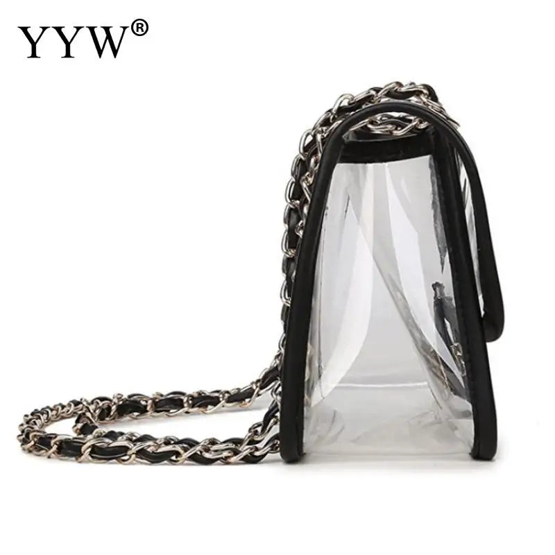 Transparent Messenger Bag Chain Handbag