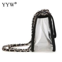 Transparent Messenger Bag Chain Handbag