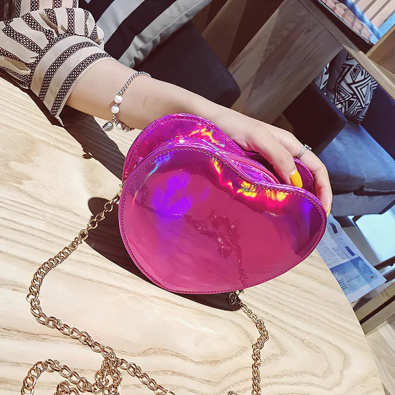 Women's Laser Crossbody Bags PU Leather Shoulder Bag
