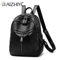 Women PU Leather Shoulder Bag Backpack Travel Handbags Large Capacity