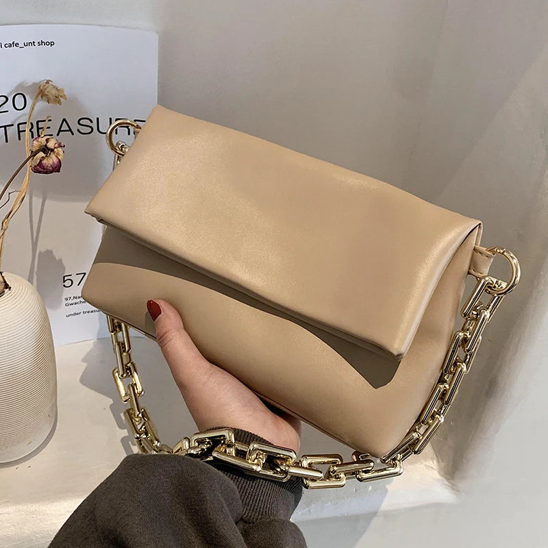 Chain Shoulder Bag Women PU Leather Handbags Crossbody