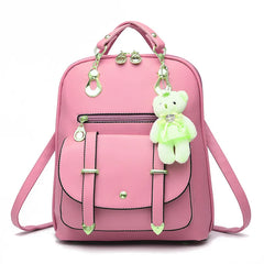 Vintage Leather Backpack for Women Large Bag School Mochila