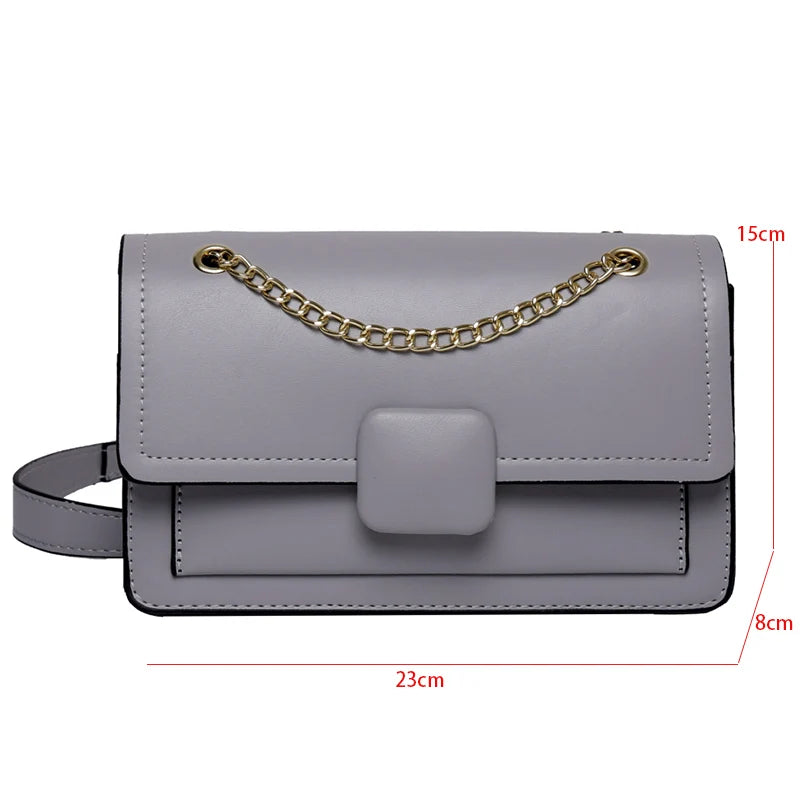 Green Shoulder Bag Flip Women Bag Solid PU Leather Underarm Bag