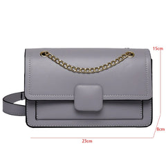 Green Shoulder Bag Flip Women Bag Solid PU Leather Underarm Bag