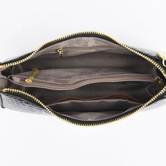Half Moon Shoulder Bags for Women Handbag Patent Leather Armpit Bag