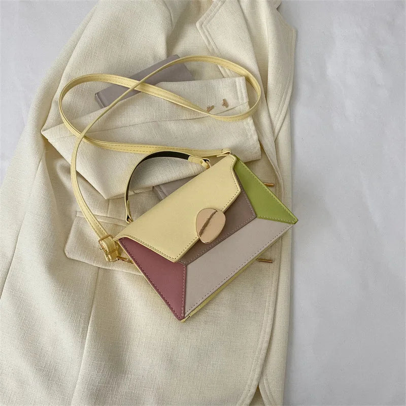 Personalized Patchwork Crossbody Bag Winter Texture Small Handbag