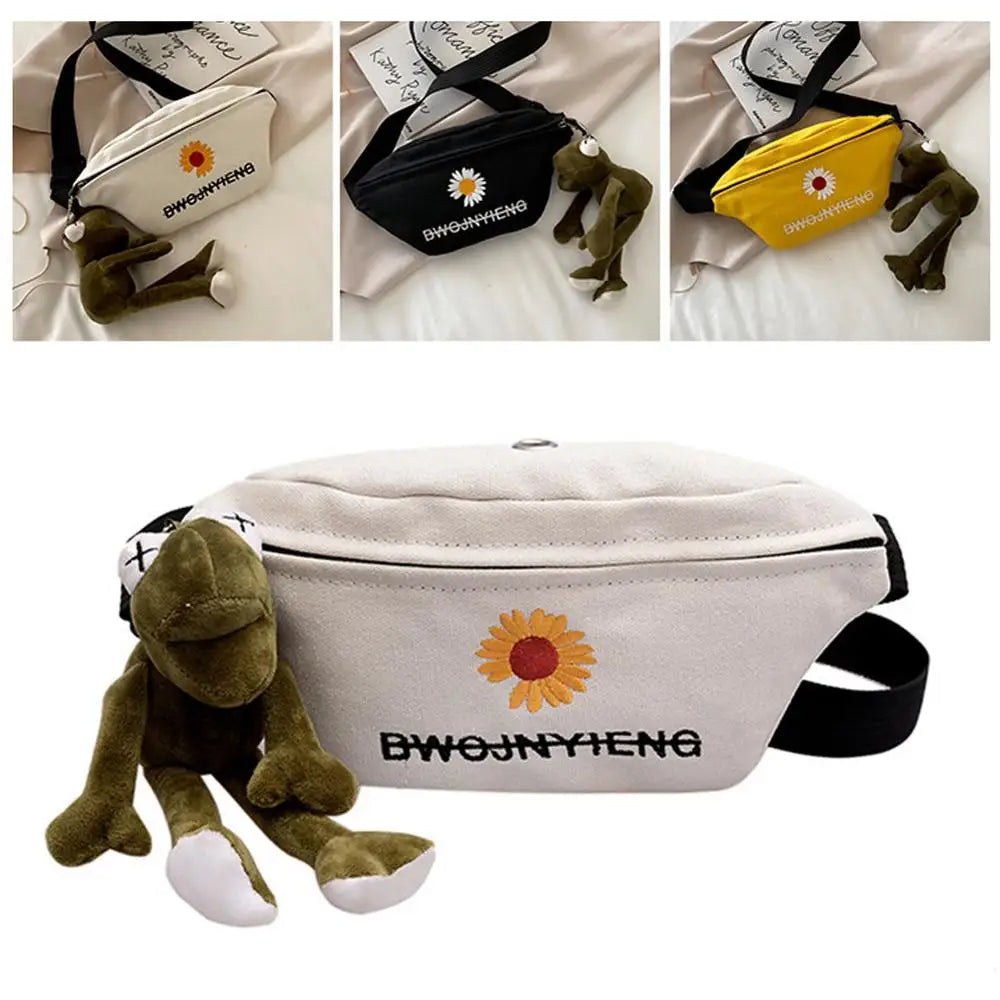 Casual Mini Bucket Shoulder Bag Daisy Waist Bag