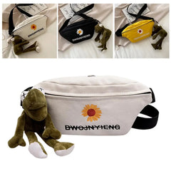Casual Women Mini Bucket Pouch Daisy Waist Bag Girls Shoulder Bag