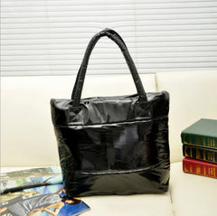 Women Space Pad Cotton Feather Down Bucket Handbag