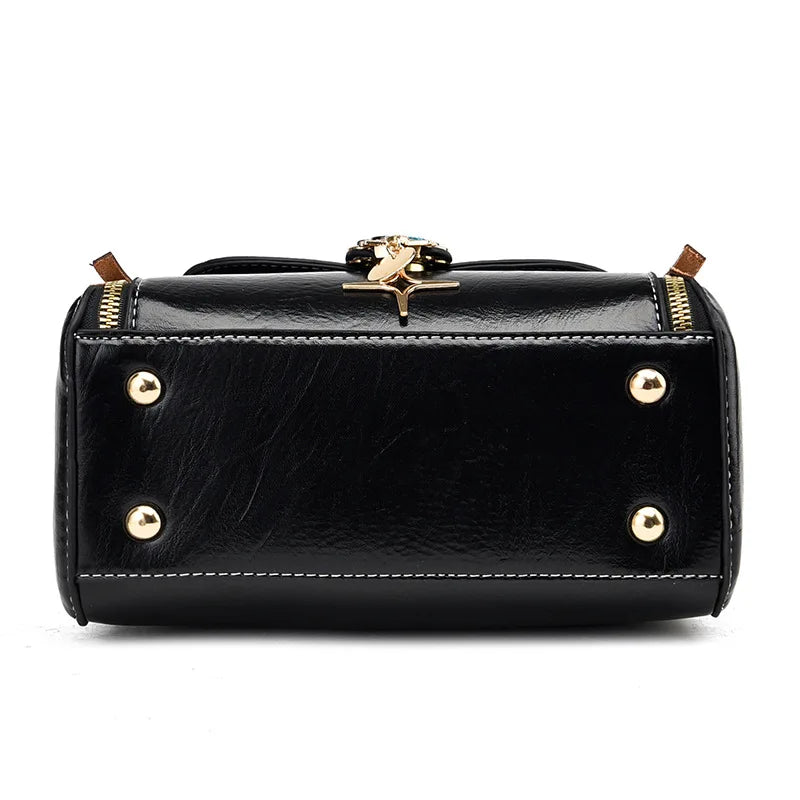 Retro Bucket Bag Women Single Shoulder Messenger Bag
