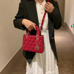 Heart-shaped Quilted Handle Bag Women Shoulder Bags