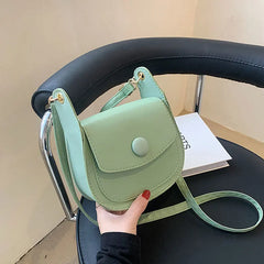 Women's PU Leather Shoulder Bag Mini Crossbody Purse Saddle Bag