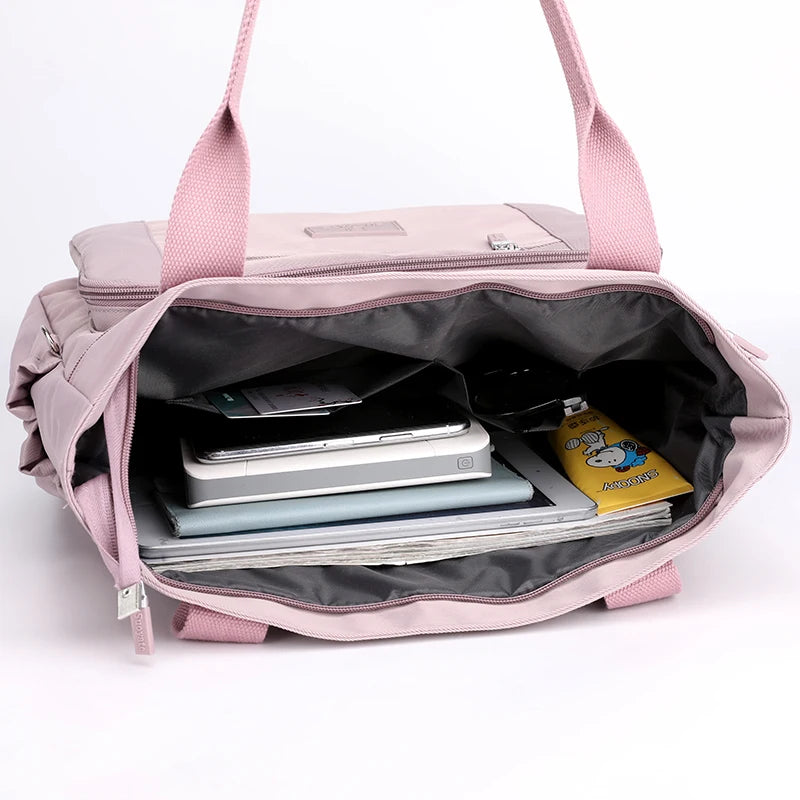 Women's High Top-handle Shoulder Bag Nylon Totes Bolsos Feminina