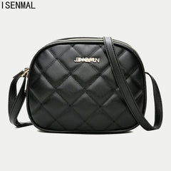 Plaid PU Leather Crossbody Bag Small Shoulder Messenger Purse