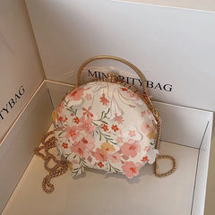 Embroidered Flower Lace Handbag Chain Shoulder Bags