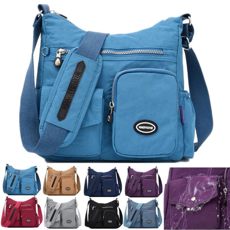 Nylon Crossbody Bag Women Shoulder Purse Waterproof Lady Handbag