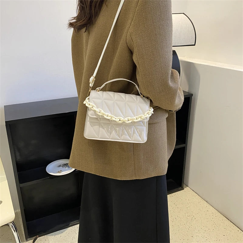 Women's Chain Shoulder Bag PU Leather Handbag