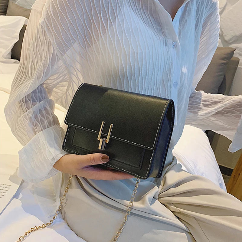 Female Shoulder Bags Chains Crossbody Handbag Small Flap Messenger Bag