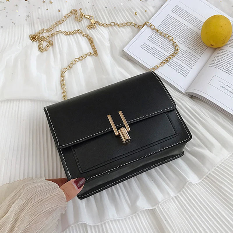 Female Shoulder Bags Chains Crossbody Handbag Small Flap Messenger Bag