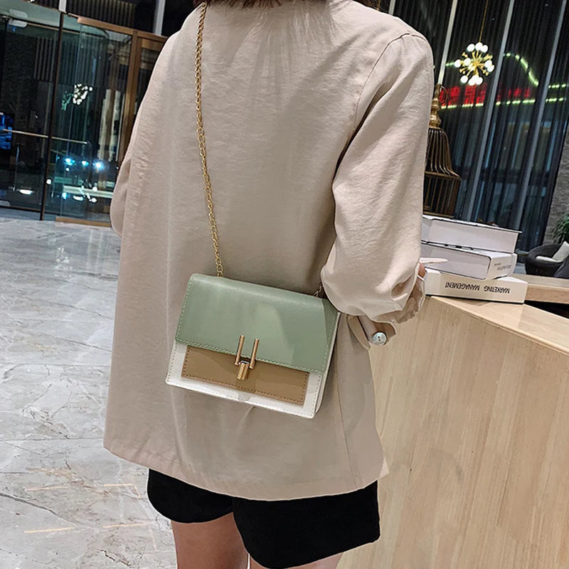 Female Shoulder Bags Chains Crossbody Handbag Small Flap Messenger Bag