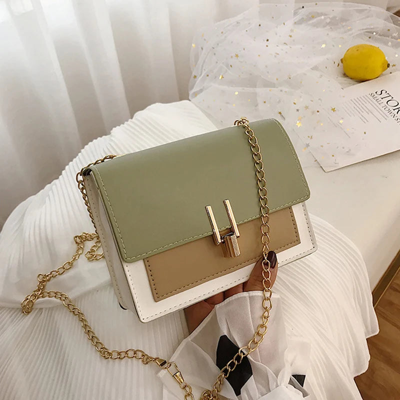 Female Shoulder Bags Chains Crossbody Handbag Small Flap Messenger Bag