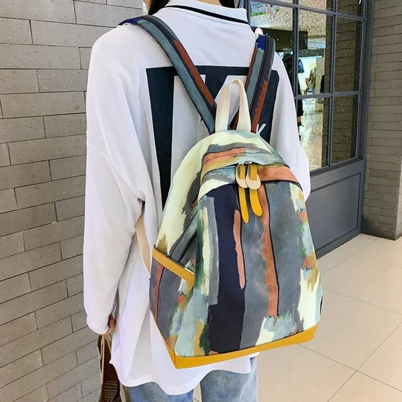 Women's Shoulder Tote Bag Leather Linen Crossbody Handbag