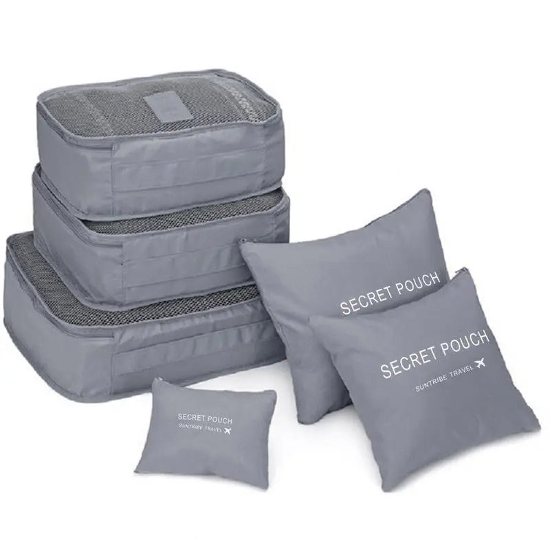 6-Piece Travel Bags Waterproof Storage Luggage Organizer Pouch